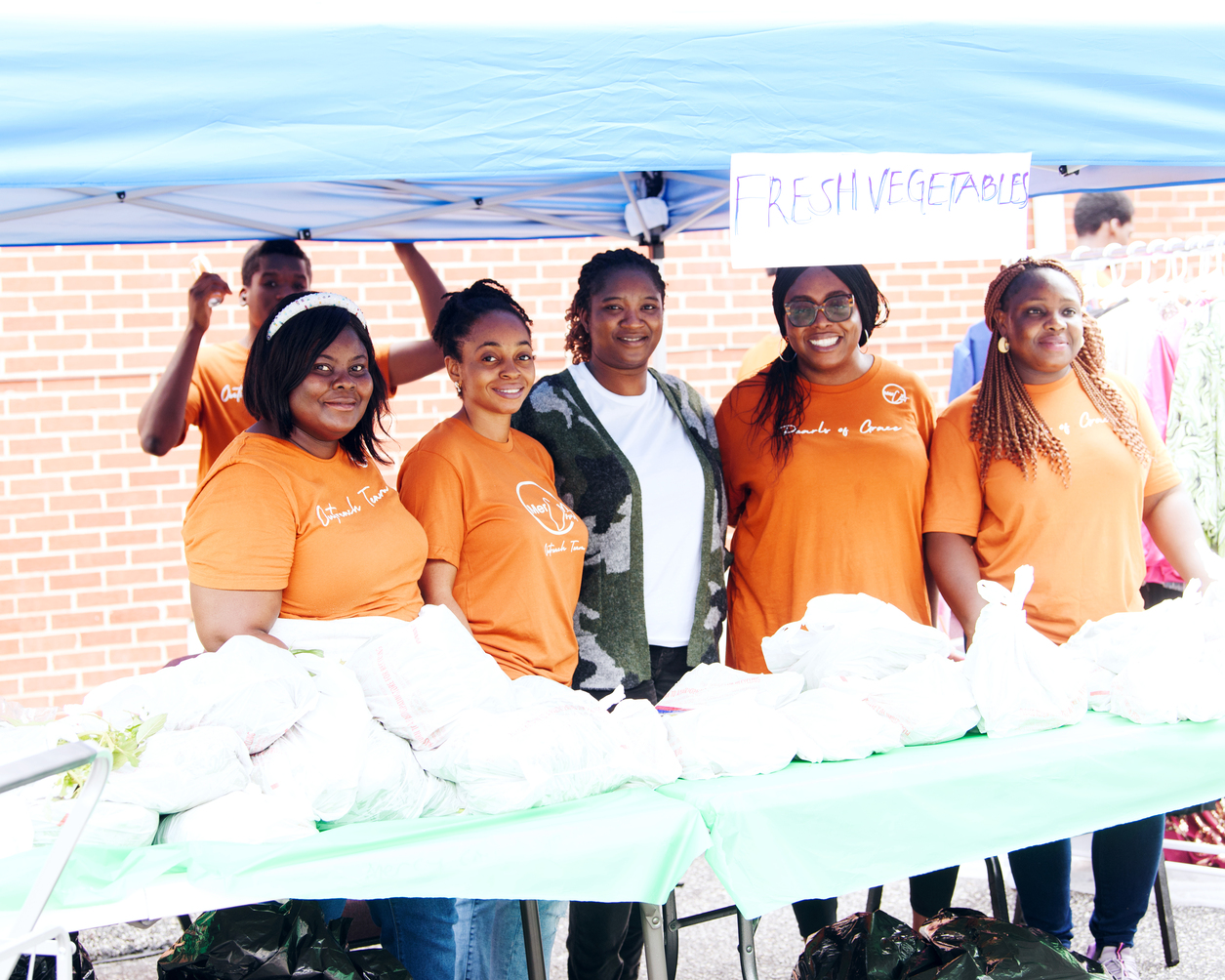 Mercy Court volunteers serving the community
